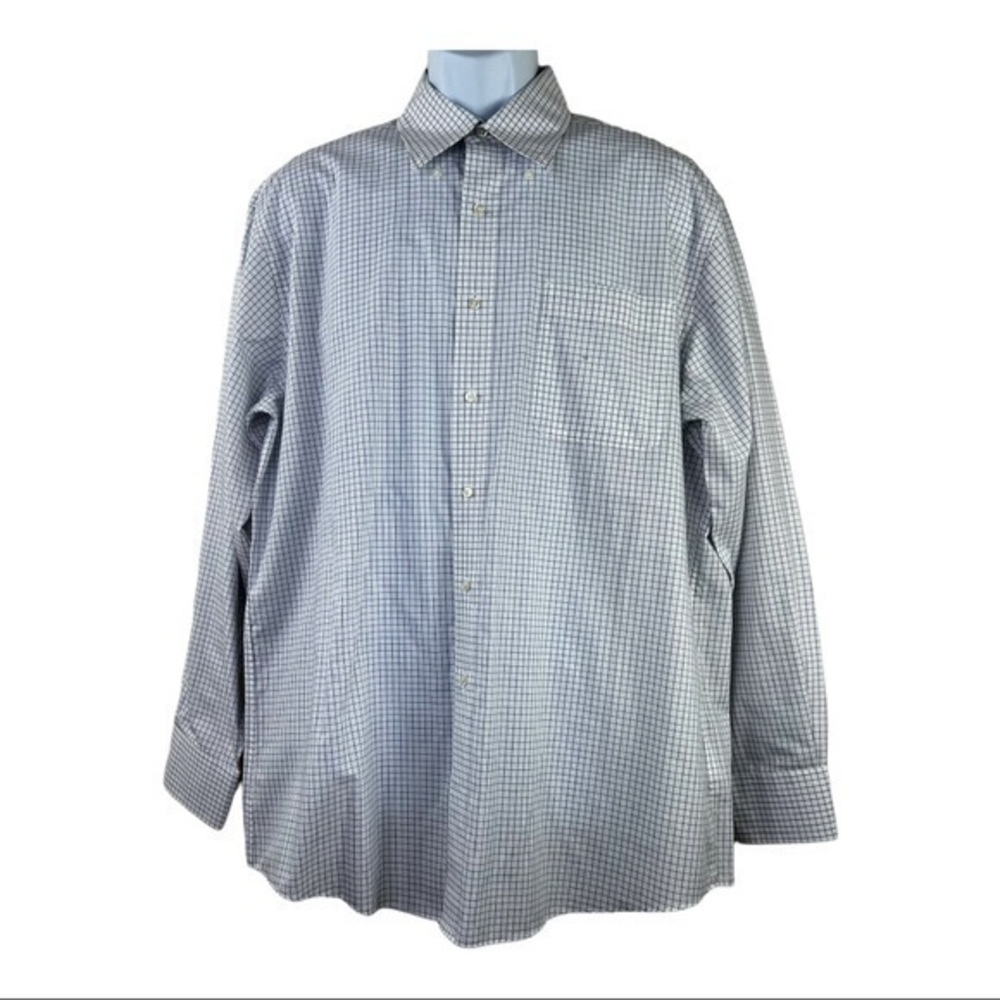 Tommy Hilfiger Men Casual Shirt Buttons Down Plaid Sz 17 34-35
